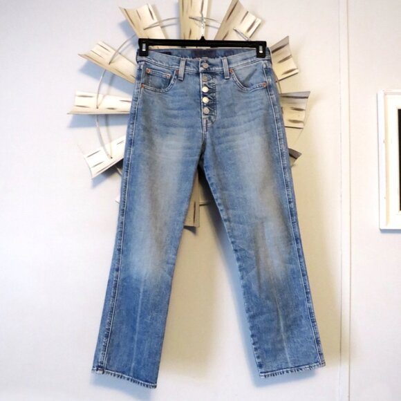 🎄NWOT Lucky Brand Candiani‎ Authentic Straight Crop Jeans Size 2/26 - Picture 7 of 13